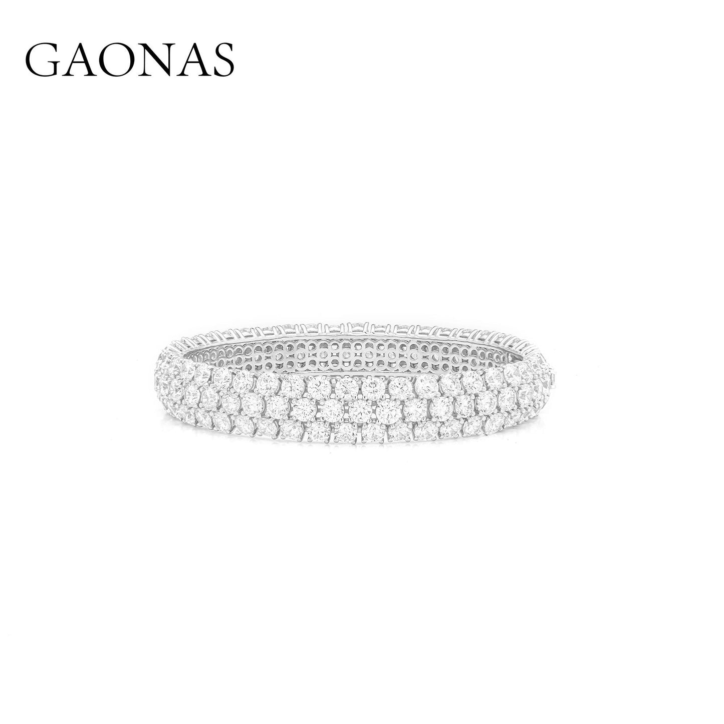 GAONAS VVS D G bracelet Cubic Zirconia S925 Silver Artificial woman unisex fashion luxurious jewelry White rich creative gifts 2025 NEW 10495SW