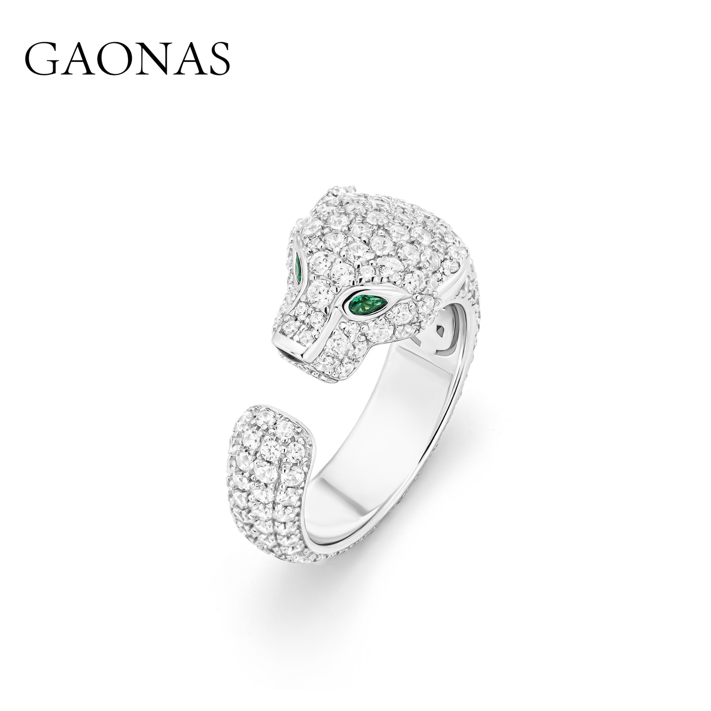 GAONAS VVS D G ring Cubic Zirconia S925 Silver Artificial woman unisex fashion luxurious jewelry White rich creative gifts 2025 NEW 10735JW