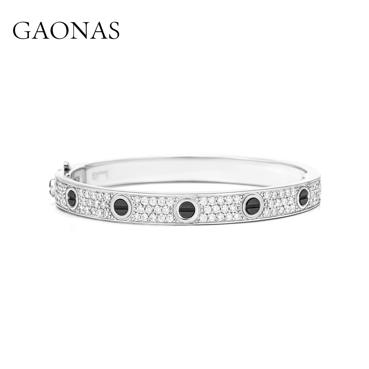 GAONAS VVS D G bracelet Cubic Zirconia S925 Silver Artificial woman unisex fashion luxurious jewelry White rich creative gifts 2025 NEW 10113SS