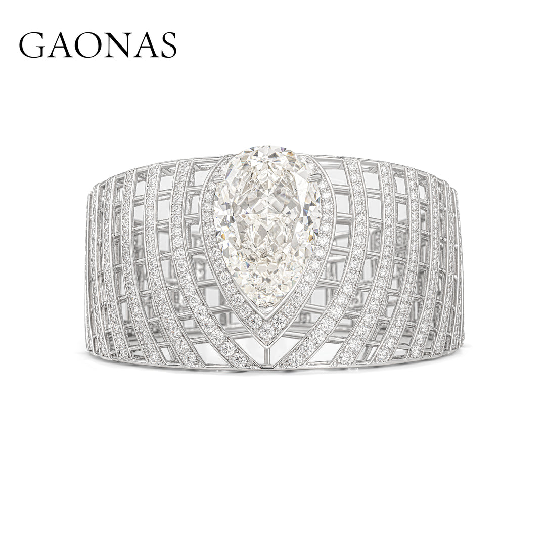 GAONAS VVS D G bracelet Cubic Zirconia S925 Silver Artificial woman unisex fashion luxurious jewelry White rich creative gifts 2025 NEW WS118500