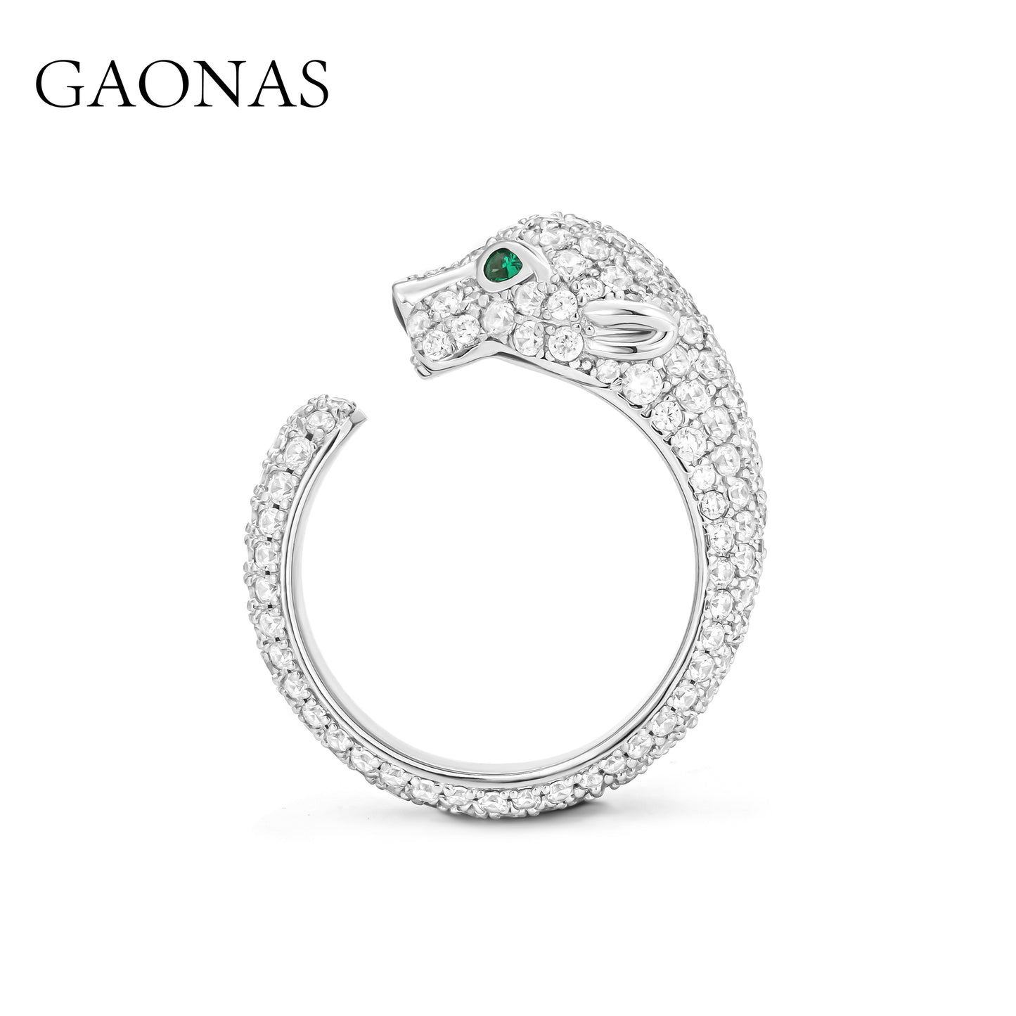 GAONAS VVS D G ring Cubic Zirconia S925 Silver Artificial woman unisex fashion luxurious jewelry White rich creative gifts 2025 NEW 10735JW