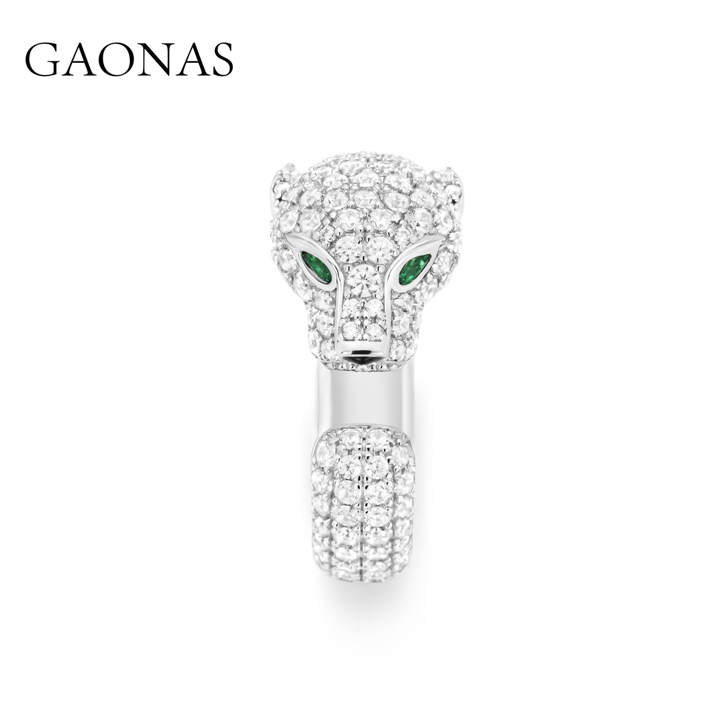 GAONAS VVS D G ring Cubic Zirconia S925 Silver Artificial woman unisex fashion luxurious jewelry White rich creative gifts 2025 NEW 10735JW