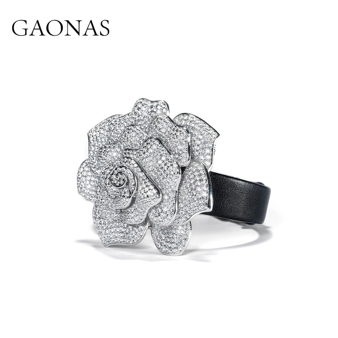 GAONAS VVS D G Wristband Cubic Zirconia S925 Silver Artificial woman unisex fashion luxurious jewelry White rich creative gifts 2025 NEW WS36066