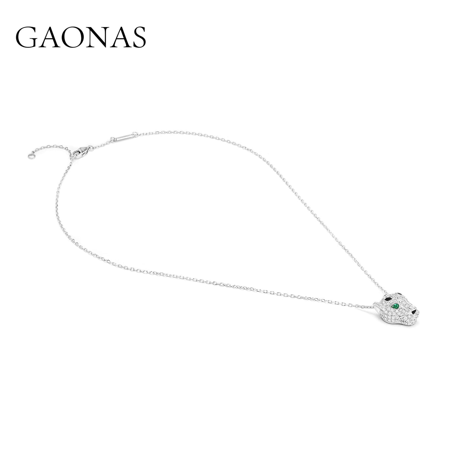 GAONAS VVS D G necklace Cubic Zirconia S925 Silver Artificial woman unisex fashion luxurious jewelry White rich creative gift 2025 NEW 10737XW