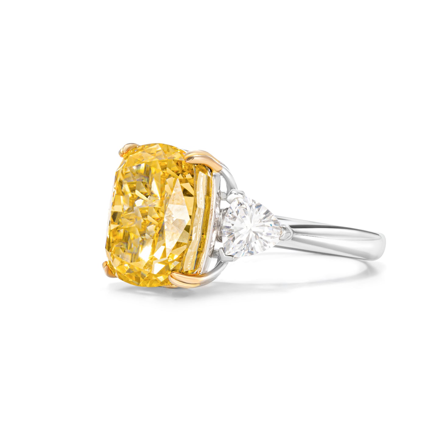 GAONAS Fancy Vivid Yellow ring Cubic Zirconia S925 Silver Artificial woman unisex fashion luxurious jewelry Yellow rich creative gifts 2025 NEW YJ031930