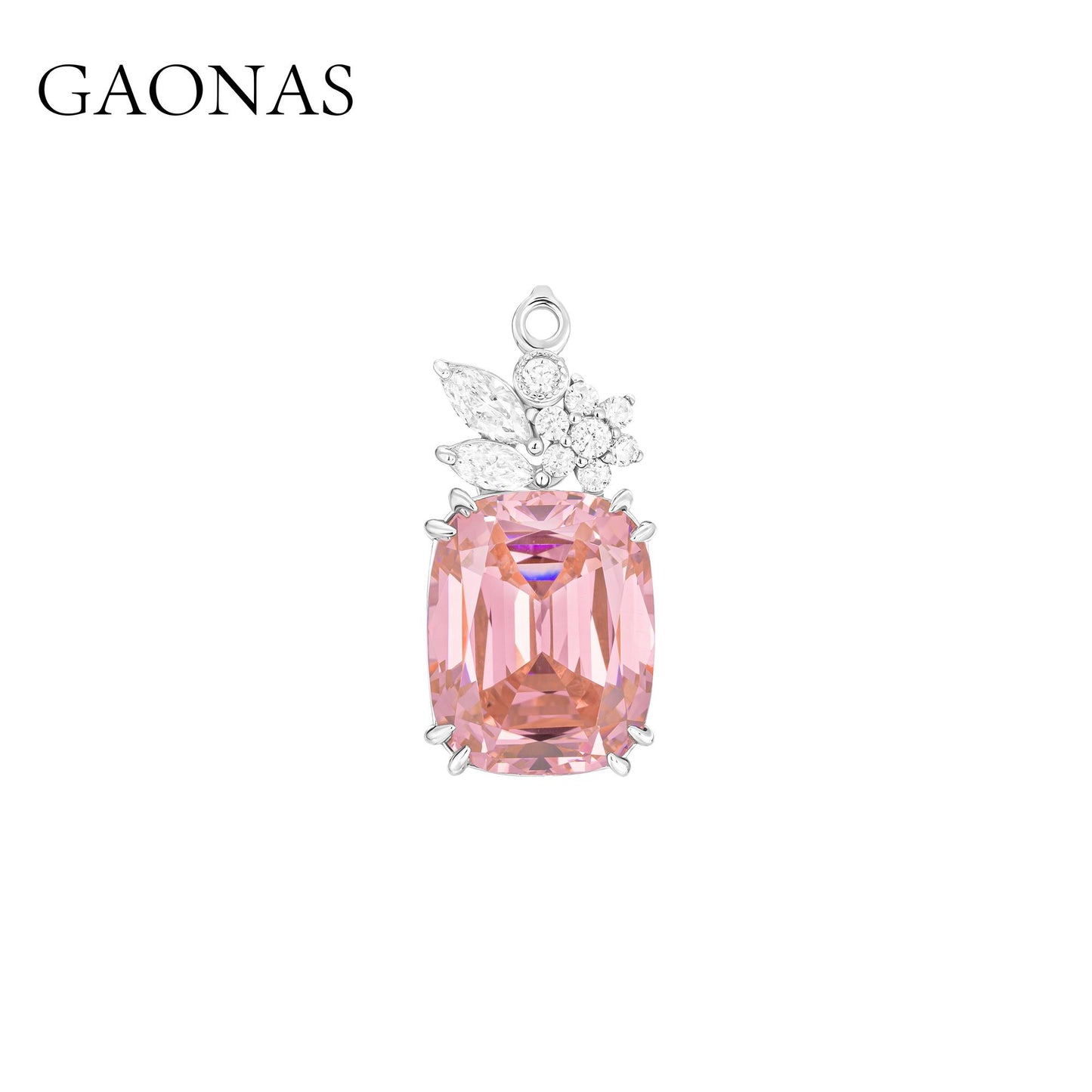 GAONAS Paraiba necklace Cubic Zirconia S925 Silver Artificial woman unisex fashion luxurious jewelry Blue rich creative gifts 2025 NEW 10350XPL