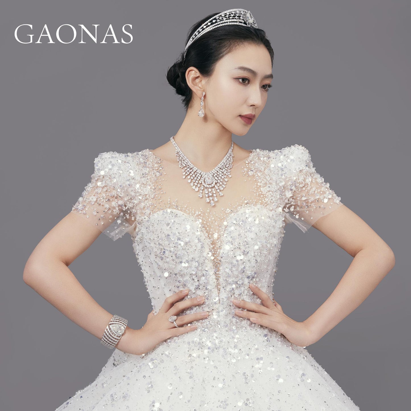 GAONAS VVS D G necklace Cubic Zirconia S925 Silver Artificial woman unisex fashion luxurious jewelry White rich creative gifts 2025 NEW BX033600
