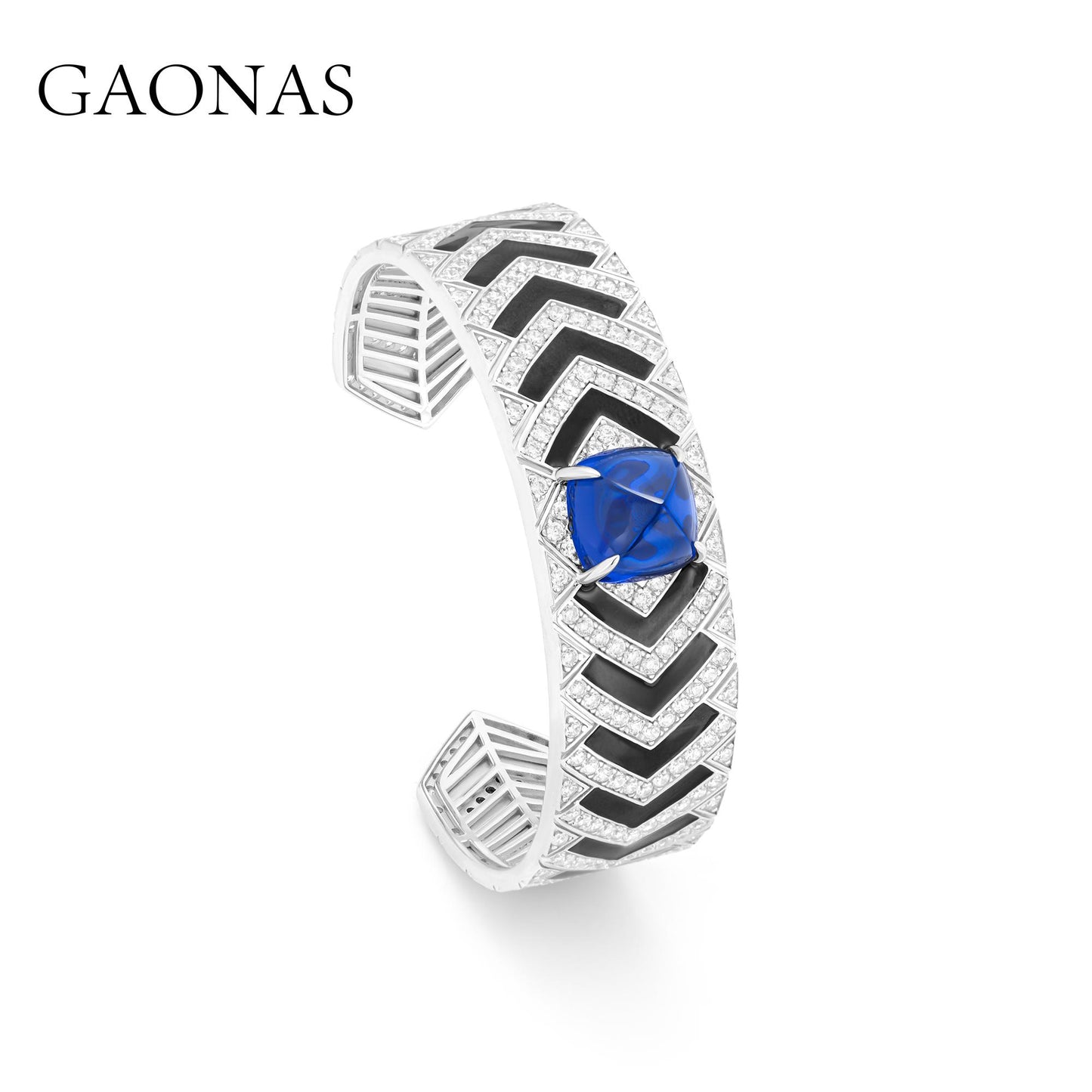 GAONAS Royalblue bracelet Cubic Zirconia S925 Silver Artificial woman unisex fashion luxurious jewelry Blue rich creative gifts 2025 NEW 10490SB