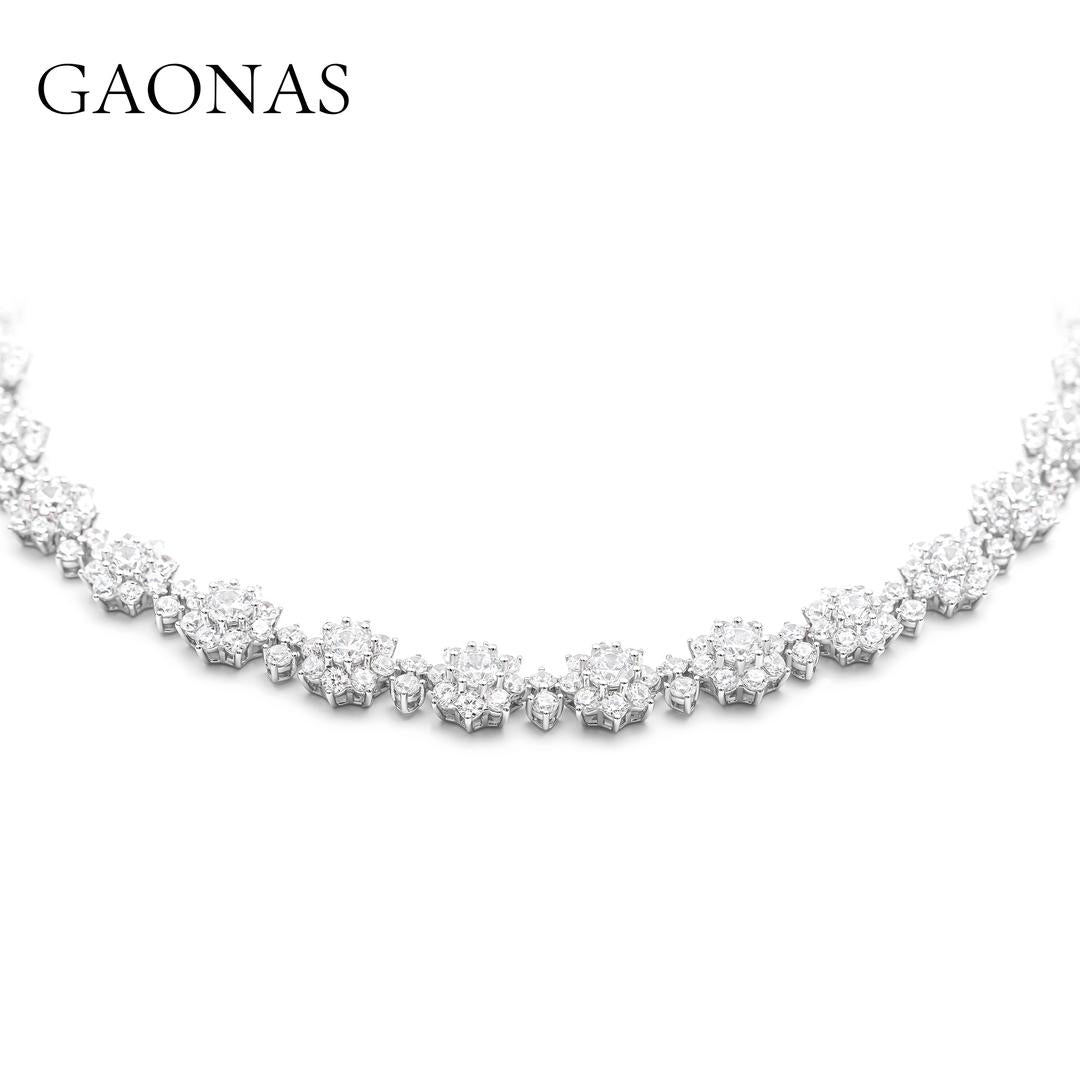 GAONAS VVS D G necklace Cubic Zirconia S925 Silver Artificial woman unisex fashion luxurious jewelry White rich creative gifts 2025 NEW 10175XW