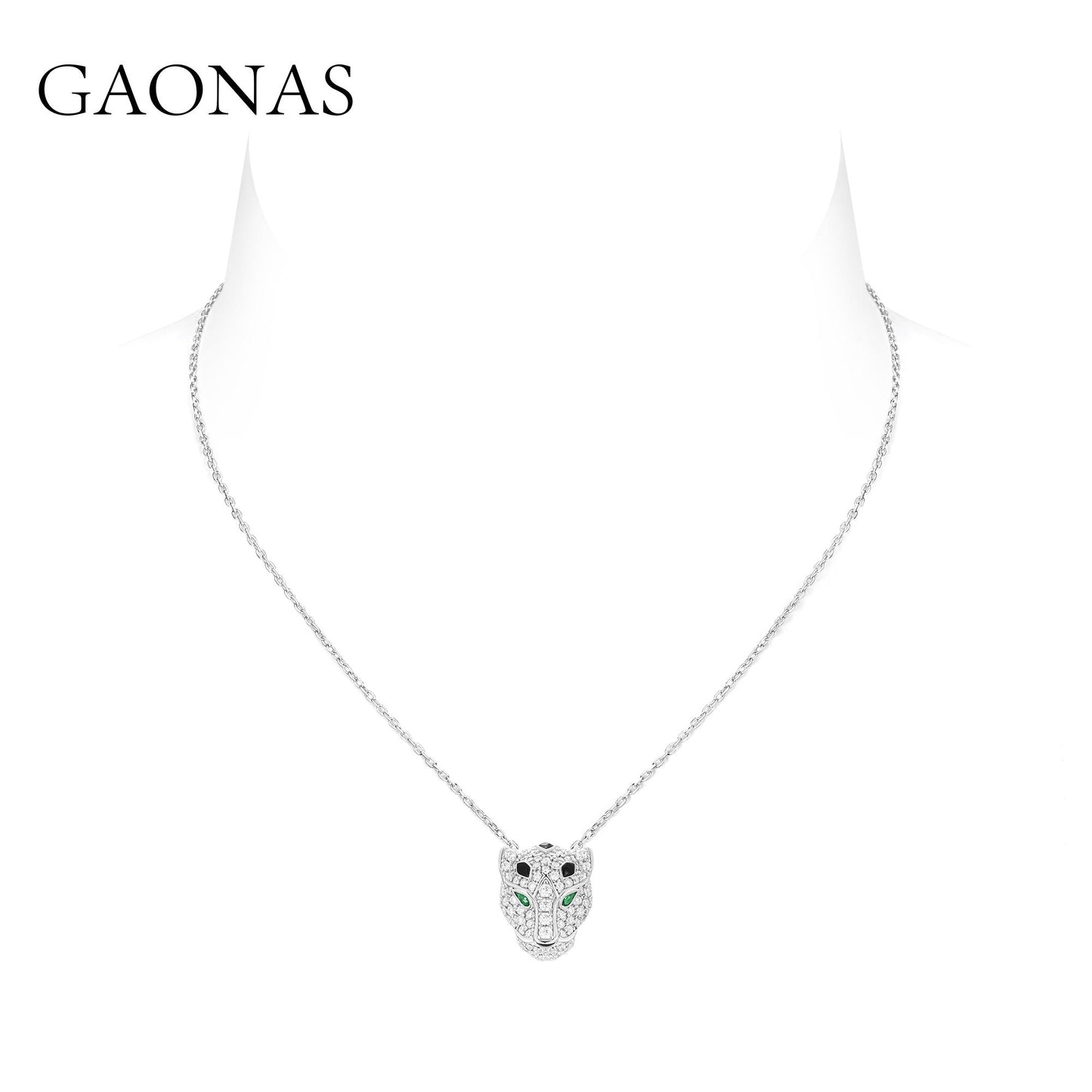 GAONAS VVS D G necklace Cubic Zirconia S925 Silver Artificial woman unisex fashion luxurious jewelry White rich creative gift 2025 NEW 10737XW