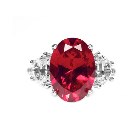 GAONAS Ruby ring Cubic Zirconia S925 Silver Artificial woman unisex fashion luxurious jewelry Red rich creative gifts 2025 NEW RJ31326